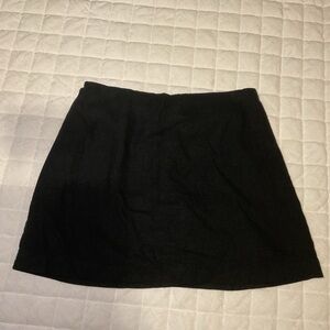 Abercrombie & Fitch Black Linen Mini Skort